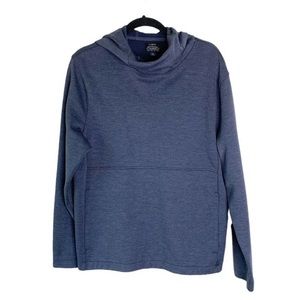 J. Crew Mercantile Authentic Fleece Double Knit Performance Hoodie Blue M AZ213